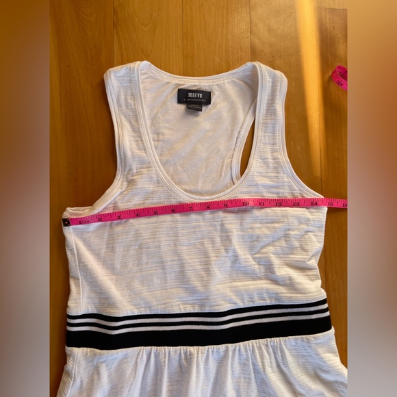 Maeve White Tank Dress with Black Stripe - Picture 6 of 8